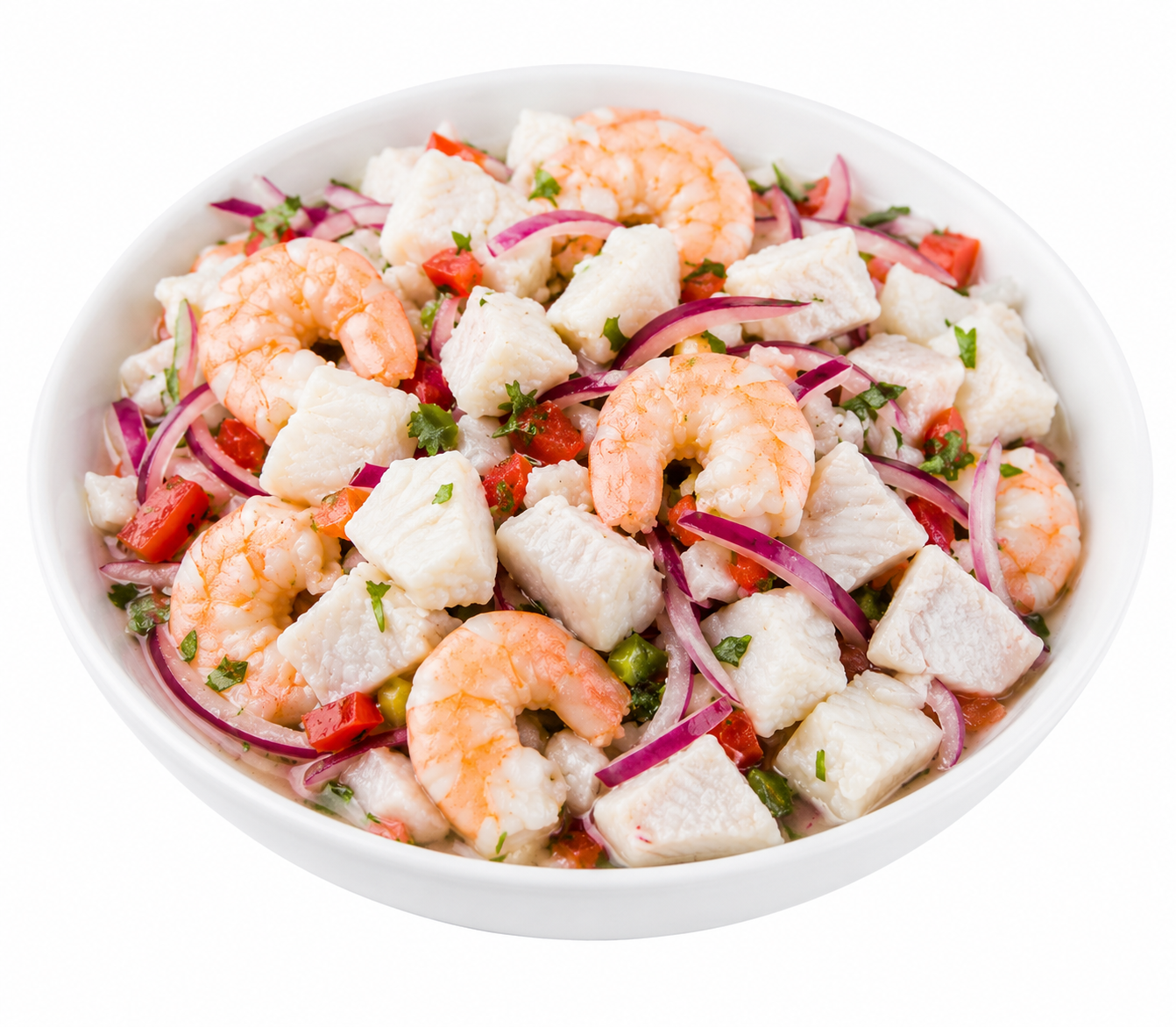 CEVICHE MIXTO (PESCADO Y CAMARON)